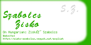 szabolcs zisko business card